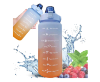 ExtraLink Butelka motywacyjna bidon na wodę 2000ml niebiesko-pomarańcz - 1585400 - zdjęcie 2
